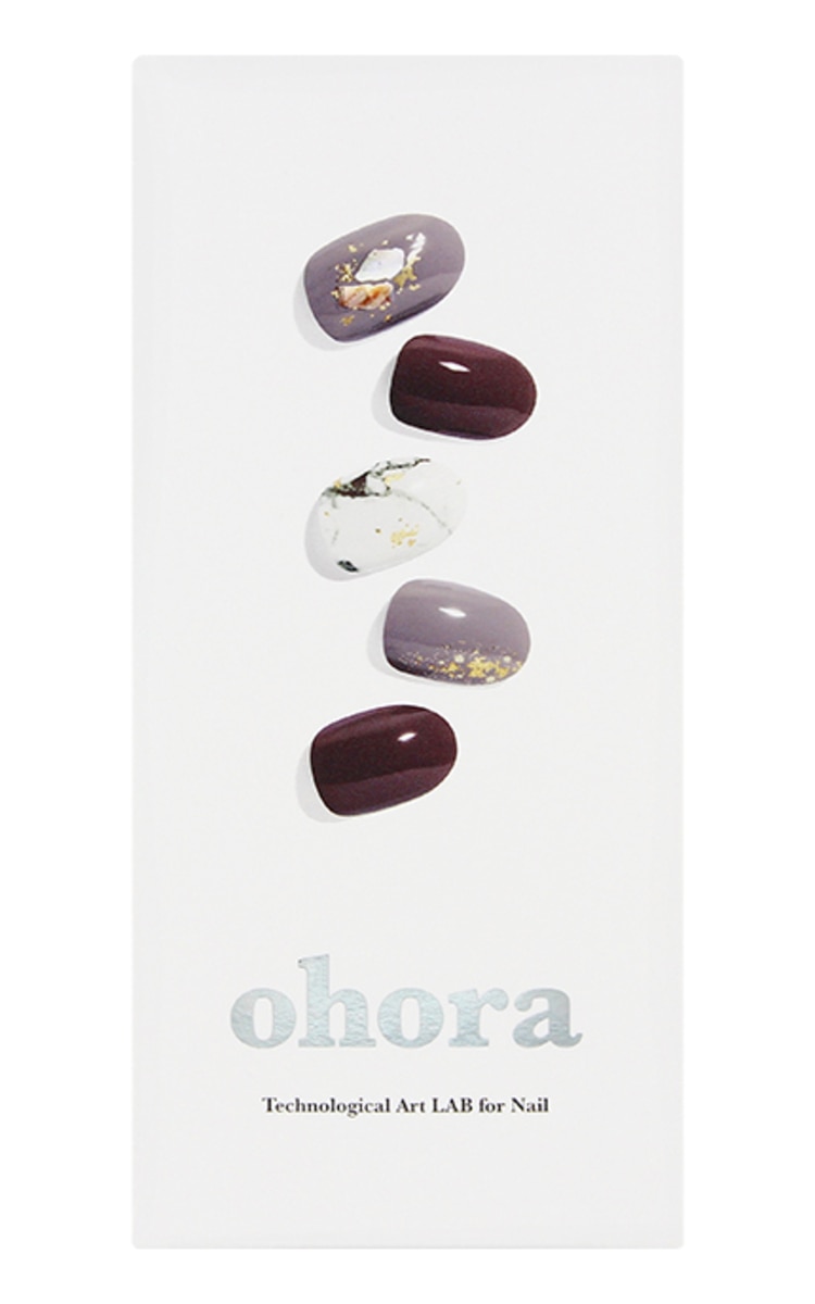 OHORA OHORA Semi Cured Gel Nail Strips (N Nuance Marble) набор гелевых наклеек для маникюра, 30 наклеек