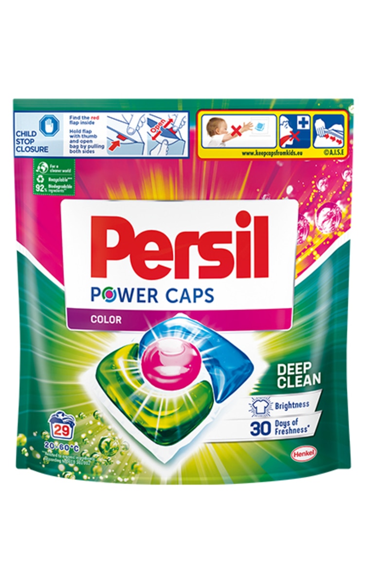 PERSIL PERSIL Power Caps Color kapsulas veļas mazgāšanai, 29gab. 29 gab.