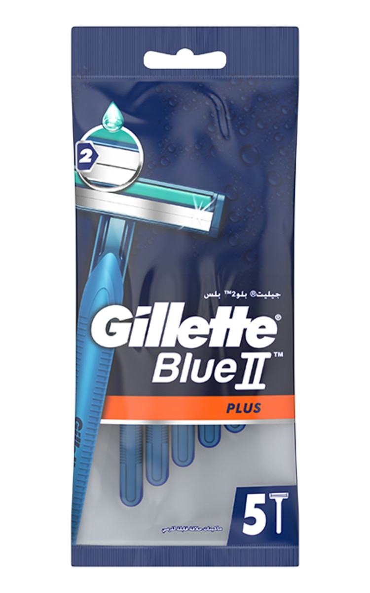 GILLETTE GILLETTE Blue2 Chromium Plus vienreizējie vīriešu skuvekļi, 5gab. 5 gab.
