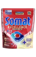 SOMAT Excellence Premium 5in1 tabletes trauku mazgāšanas mašīnai, 24gab.