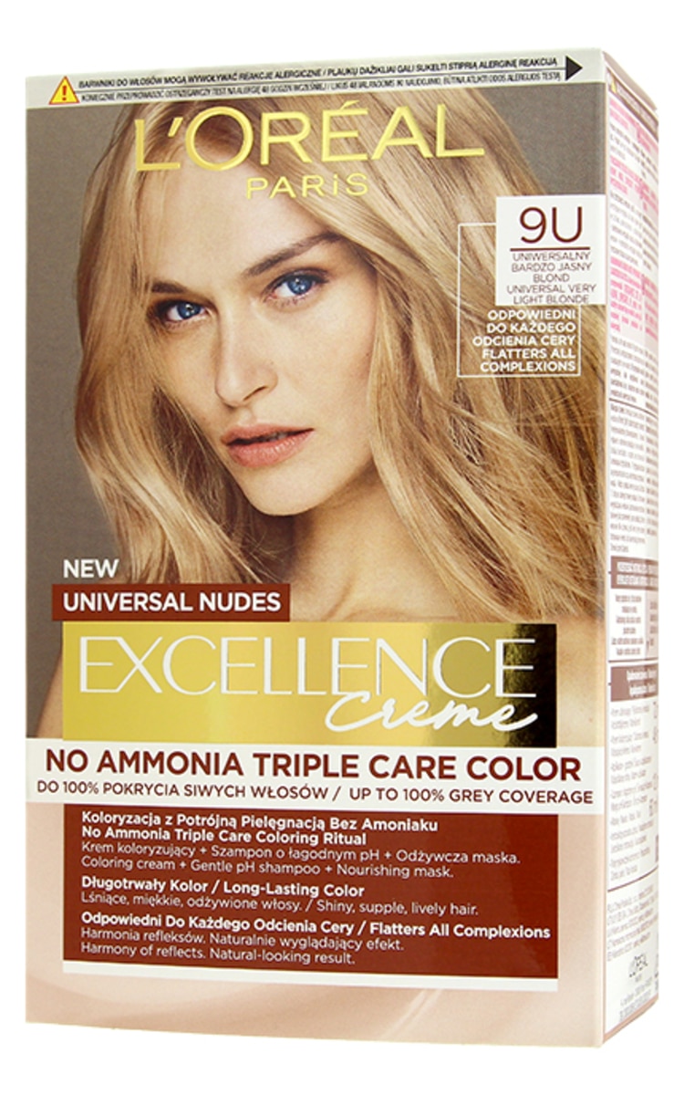 LOREAL EXCELLENCE EXCELLENCE Nudes cтойкая краска для волос 8U, Universal Very Light Blonde 1 шт