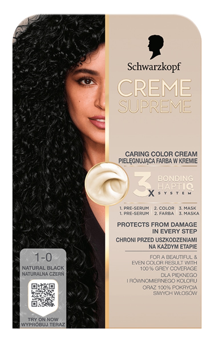 CRÈME SUPREME краска для волос, 1-0 Natural Black
