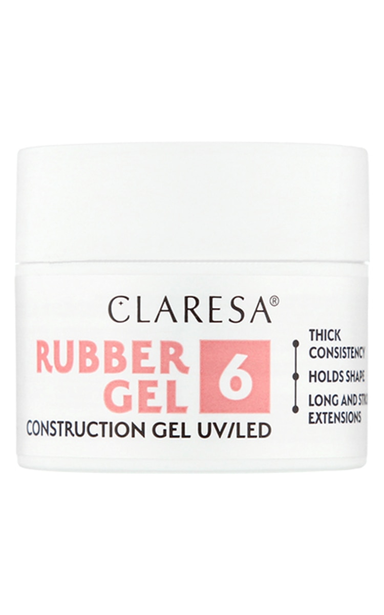 CLARESA CLARESA Rubber Gel гель для наращивания, 6 - medium warm pink with a touch of beige, 12г 1 шт