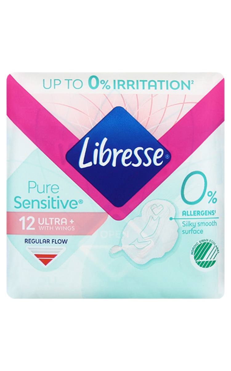 LIBRESSE LIBRESSE Pure Sensitive Ultra+ Regular Wing гигиенические прокладки, 12шт. 12 шт