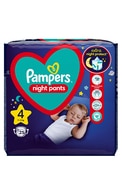 PAMPERS Night Pants S4 трусики для защиты в ночное время, 9-15кг, 25шт.