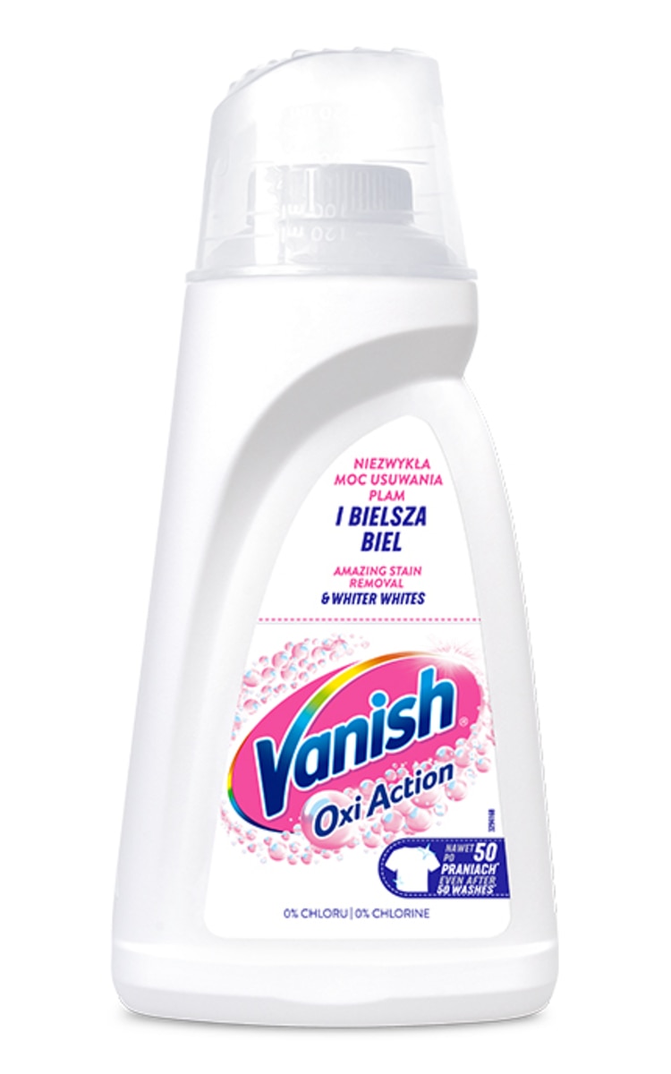 VANISH VANISH Oxi Action White šķidrais traipu tīrīšanas līdzeklis, 1l 1000 ml