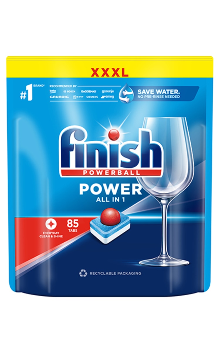 FINISH FINISH Power All in 1 tabletes trauku mazgāšanas mašīnai, 85gab. 85 gab.