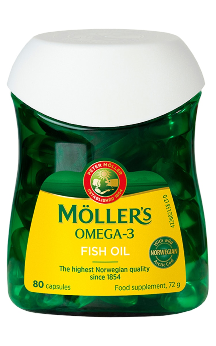 MOLLER MOLLER Omega-3 рыбий жир пищевая добавка, 80 капсул 80 шт