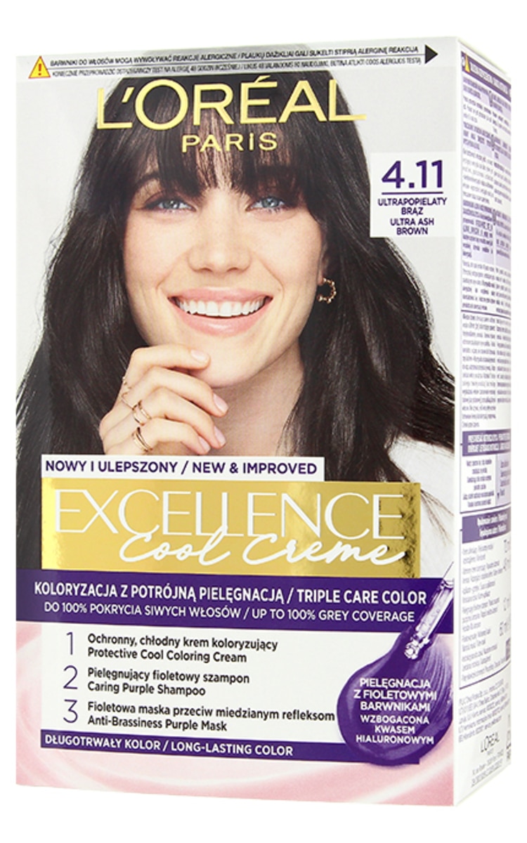 LOREAL EXCELLENCE EXCELLENCE Cool Creme краска для волос, 4.11 Ultra Ash Brown 1 шт