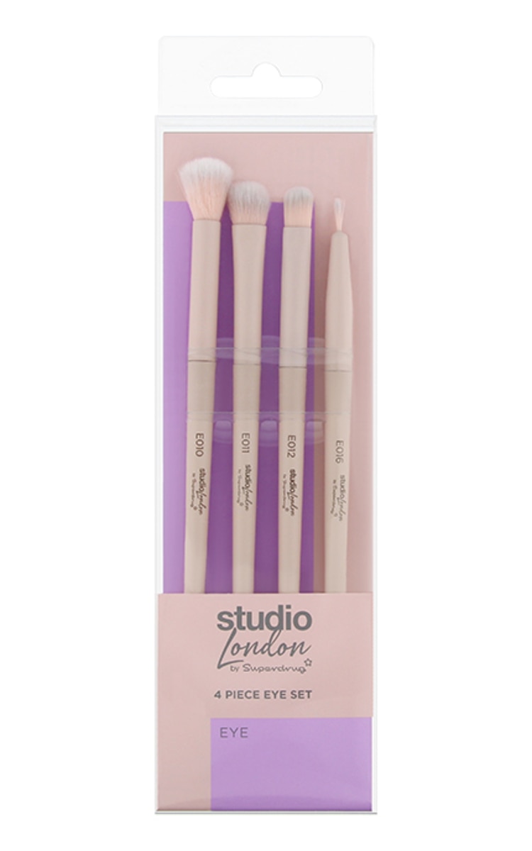 SUPERDRUG SUPERDRUG Studio London Набор кистей для макияжа глаз, 4шт. 4 шт
