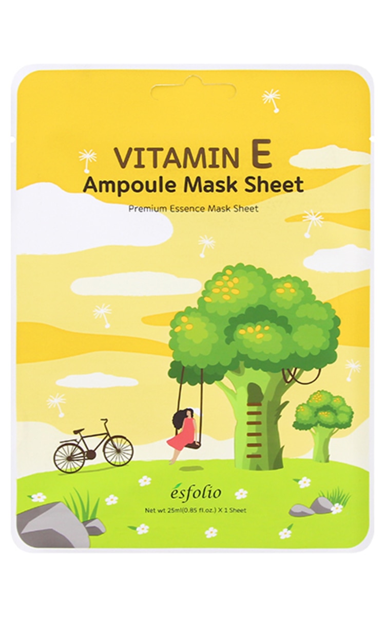 ESFOLIO ESFOLIO Vitamin E Ampoule auduma maska sejai, 25ml 1 gab.