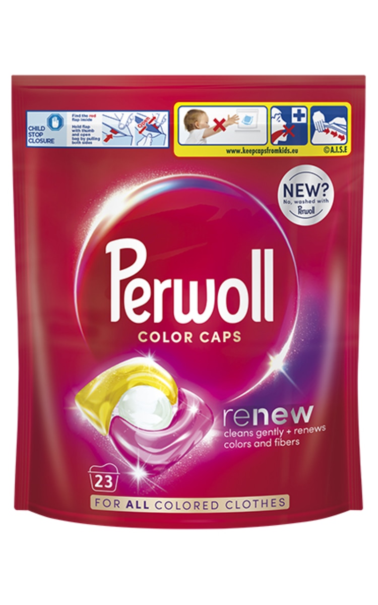 PERWOLL PERWOLL Color Caps Renew veļas mazgāšanas kapsulas, 23gab. 23 gab.