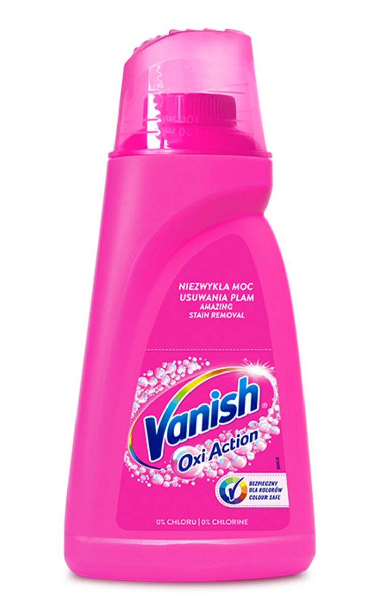 VANISH VANISH Oxi Action Pink жидкое пятновыводящее средство, 1л 1000 мл