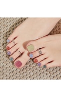 OHORA Semi Cured Gel Pedicure Strips (P Bubbly) набор гелевых наклеек для педикюра, 32 наклеек