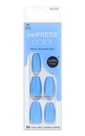 KISS Impress Color комплект накладных ногтей, 513 Serene Blue, 30шт.