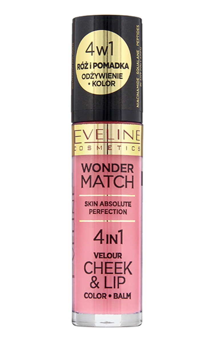 EVELINE EVELINE Wonder Match 4in1 vaigu sārtums&šķidrā lūpu krāsa, 03, 4,5ml X