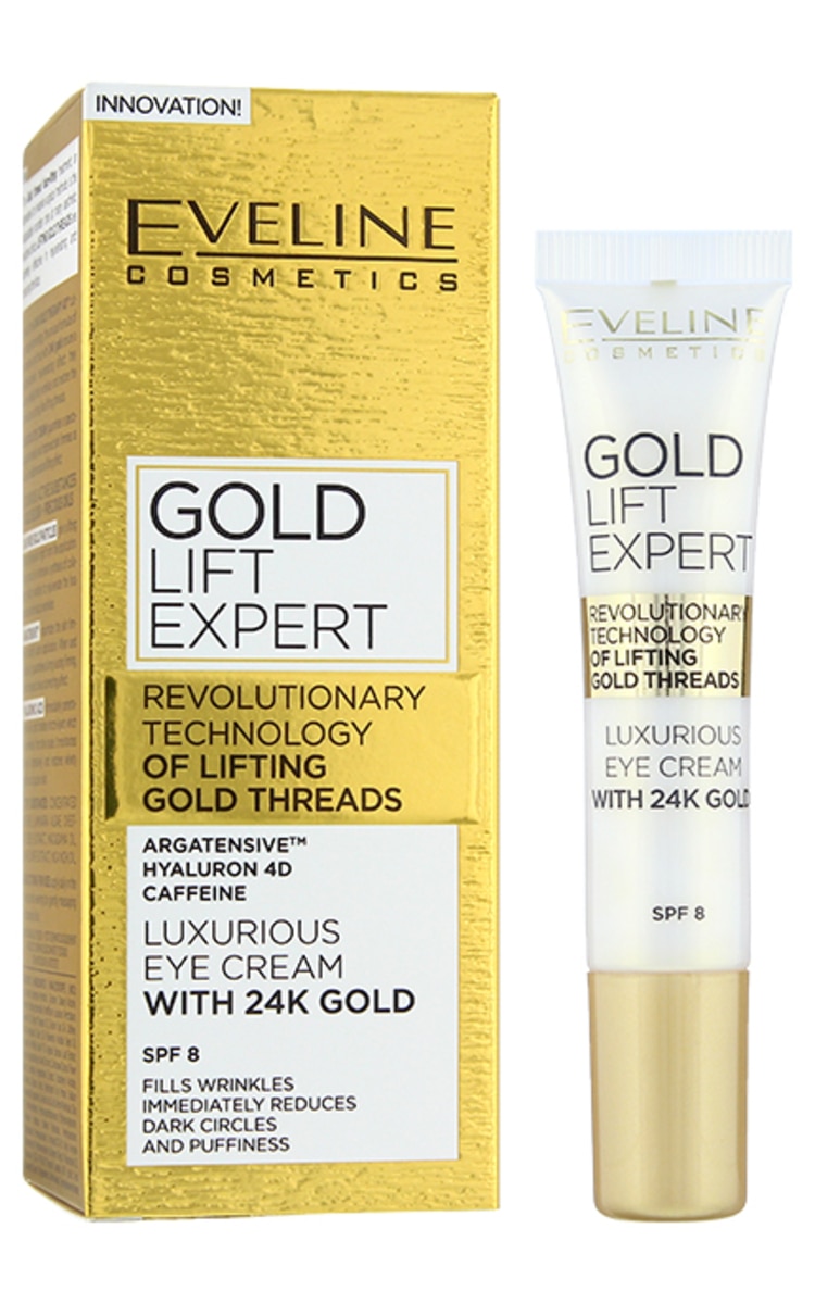 EVELINE EVELINE Cosmetics Gold Lift Expert krēms ādai ap acīm SPF8, 15мл