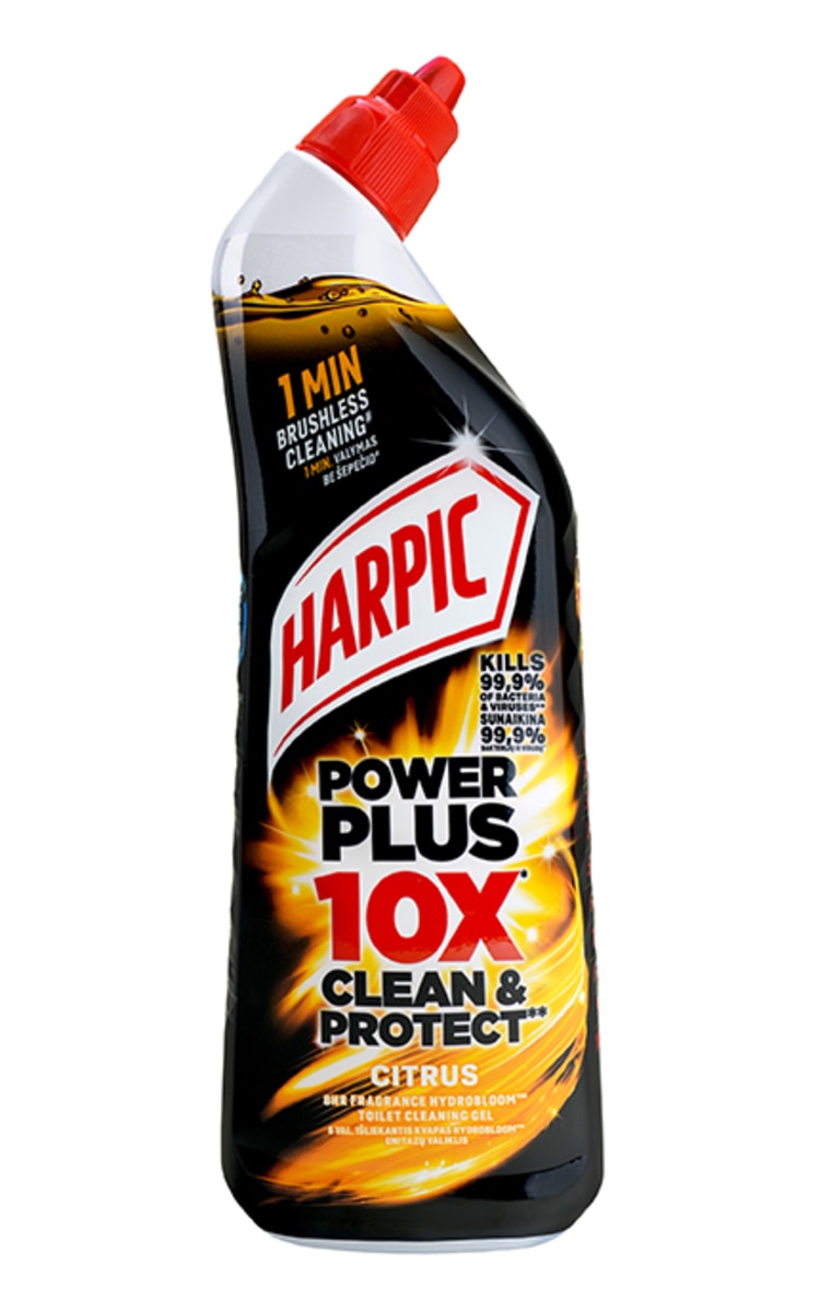 HARPIC HARPIC Power Plus Citrus Force līdzeklis tualetes poda tīrīšanai, 750ml 750 ml