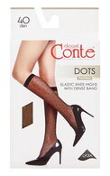 CONTE Fantasy Dots 40den pusgarās zeķes, Bronz, 1 pāris