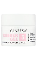 CLARESA Rubber Gel гель для наращивания, 3 - medium cool pink, 12г