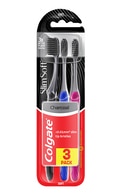 COLGATE Slim Soft Charcoal zobu birste, 3gab. (dažādas krāsas)