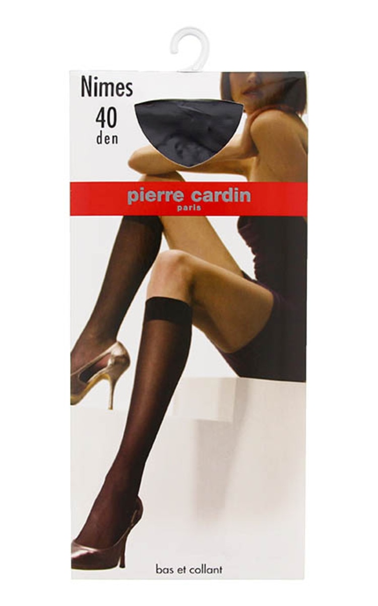 P.CARDIN PIERRE CARDIN Nimes 40den pusgarās zeķes, Nero, 1 pāris Black