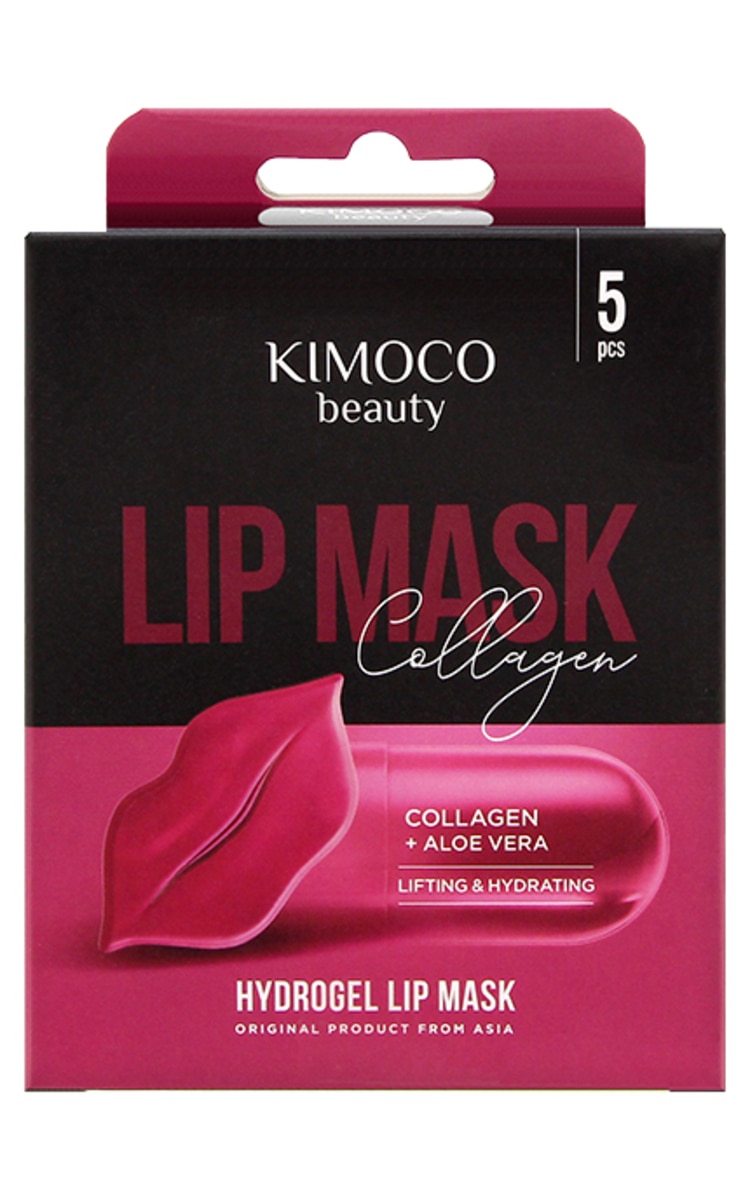 KIMOCO KIMOCO Beauty Collagen+Aloe Vera hidrogela maska lūpām, 5gab.