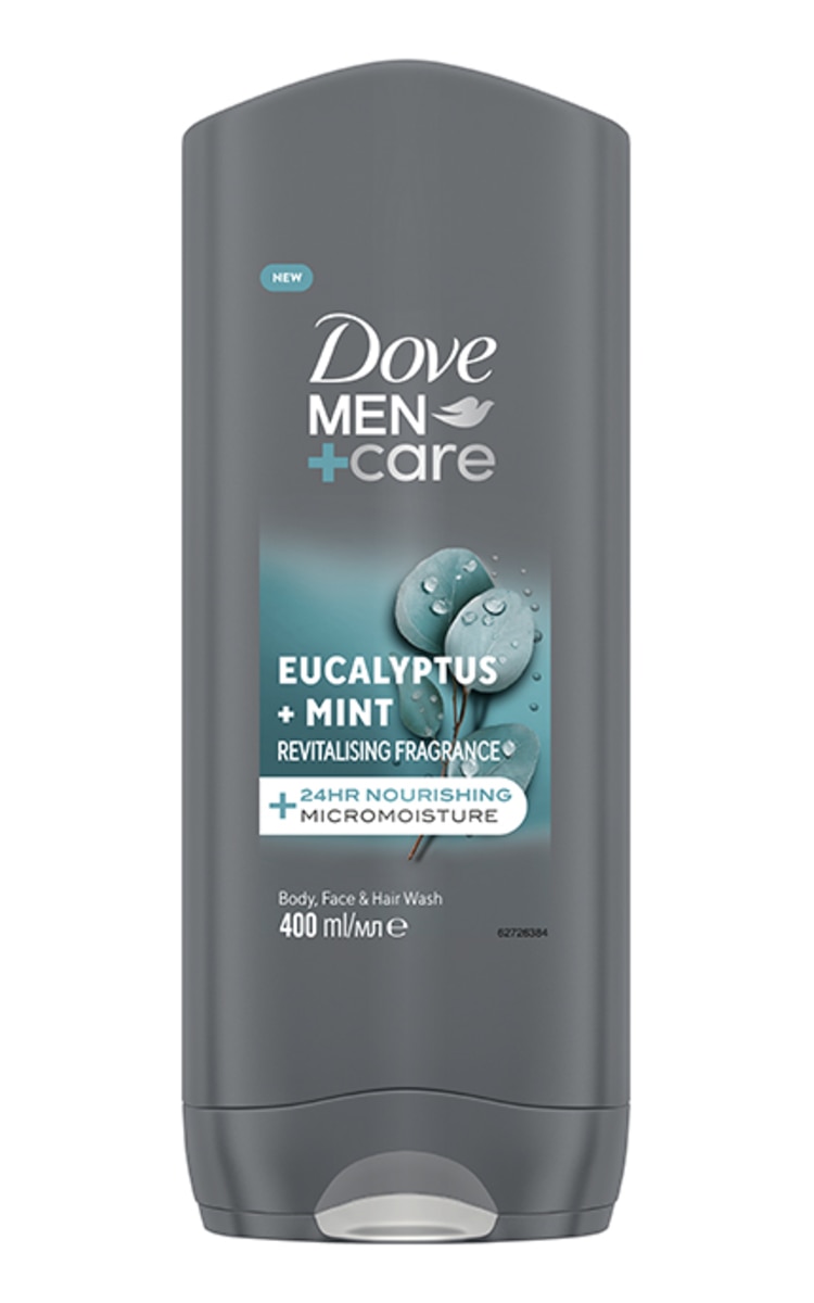 DOVE MEN DOVE MEN +Care Eucalyptus+Mint 3in1 dušas želeja, 400ml 400 ml