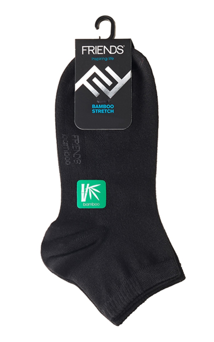 FRIENDS FRIENDS Мужские бамбуковые носки 6194, размер 39-42, чёрные Ultra Black