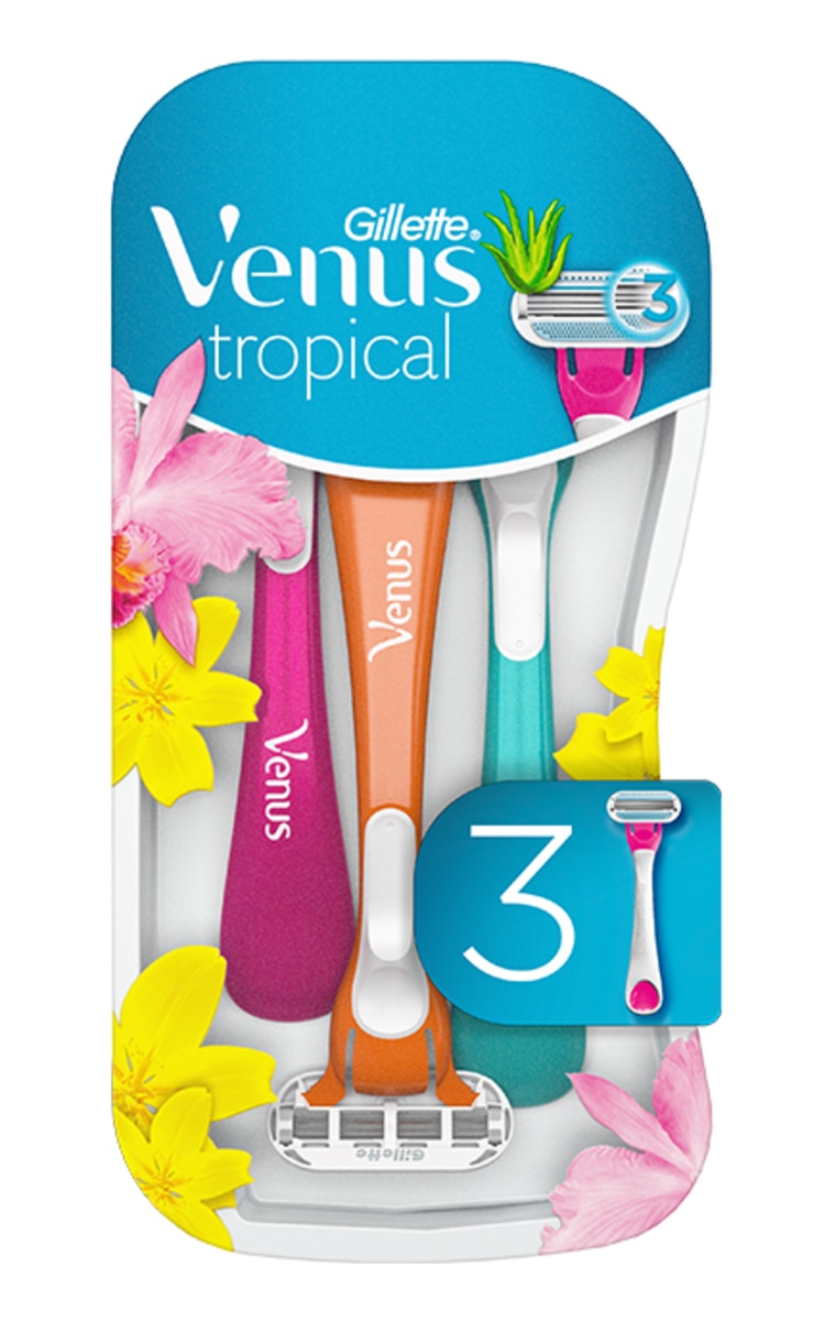 GILLETTE GILLETTE Venus Tropical бритвенные станки для женщин, 3шт. 3 шт