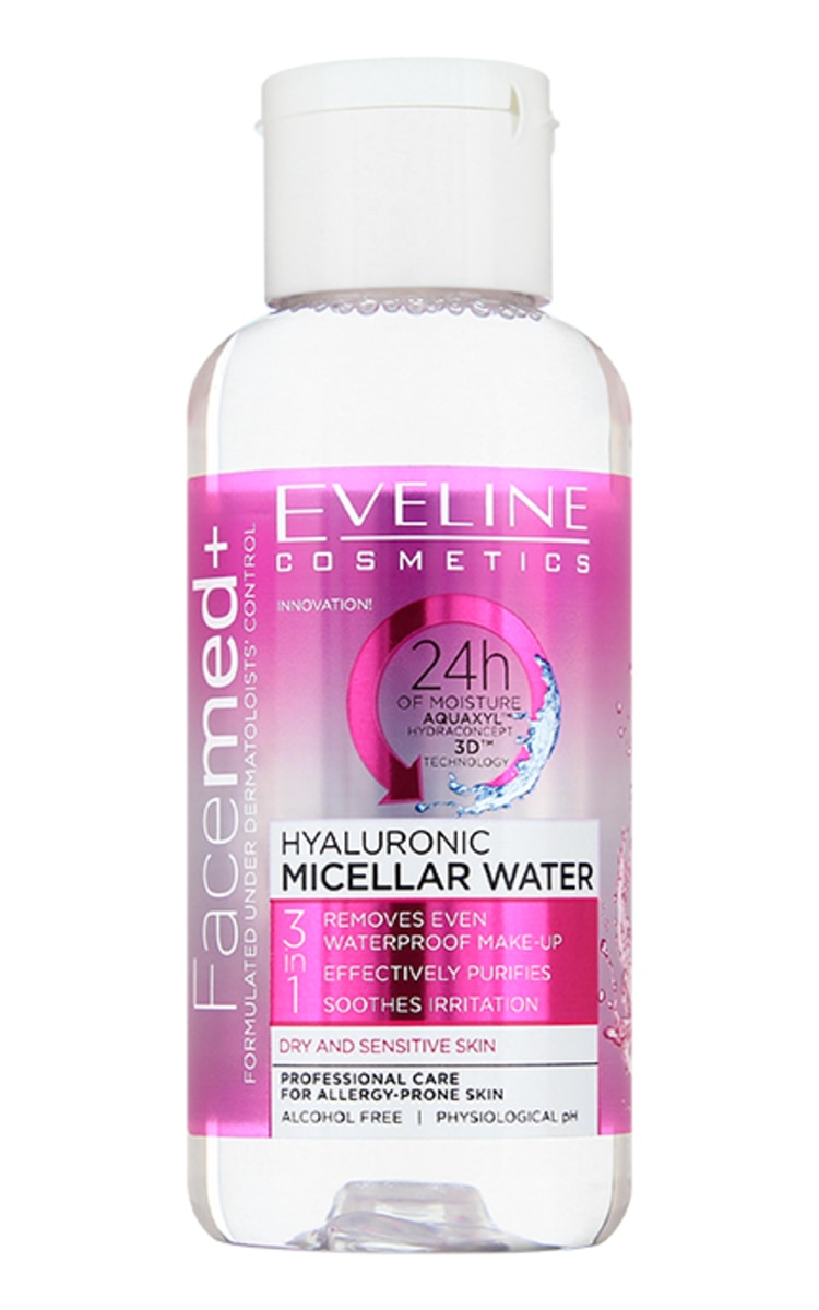 EVELINE EVELINE Facemed+ 3in1 Hyaluronic mitrinošs micelārais ūdens, 100мл