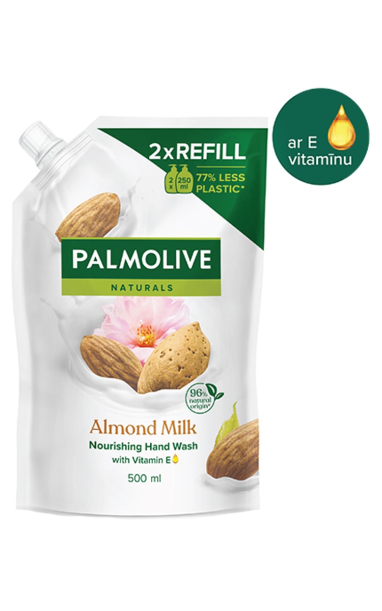 PALMOLIVE PALMOLIVE Naturals Almond šķidrās roku ziepes, uzpilde, 500ml 500 ml