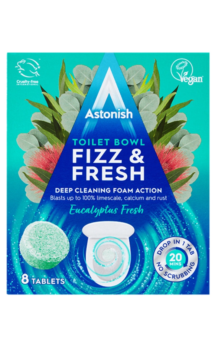 ASTONISH ASTONISH Toilet Bowl Fizz&Fresh Eucalyptus Fresh tabletes tualetes podu tīrīšanai, 8gab.