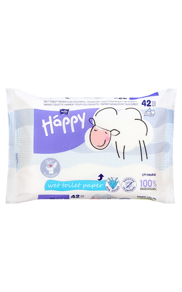 HAPPY  HAPPY Sensitive mitrais WC papīrs, 42gab.
