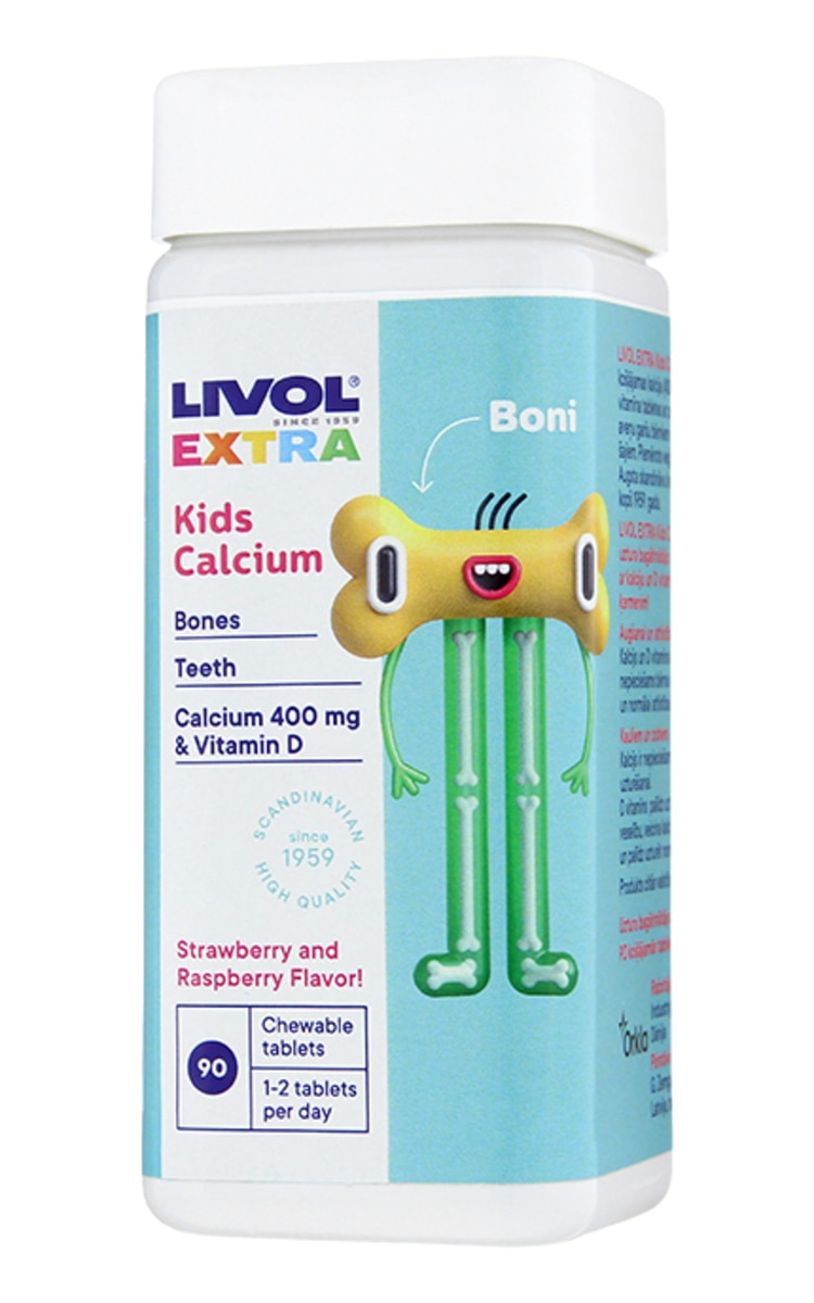 LIVOL LIVOL EXTRA Kids Calcium N90 пищевая добавка для детей, 90шт. 90 шт