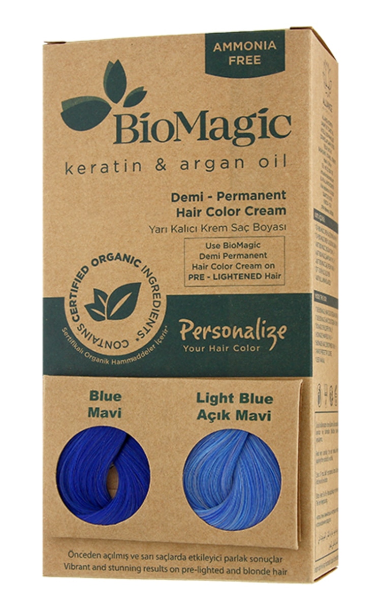 BIOMAGIC BIOMAGIC Стойкая краска для волос, Personalize Blue/Light Blue 1 шт