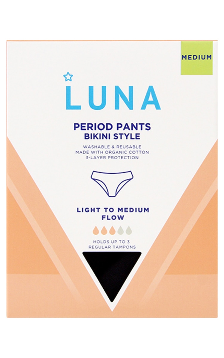 SUPERDRUG SUPERDRUG Luna menstruālās biksītes, Medium, 1gab.