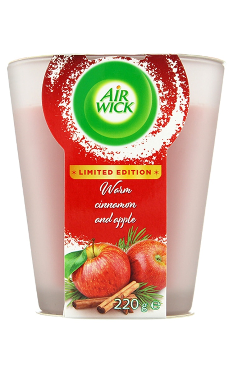 AIR WICK AIR WICK Warm Cinnamon and Apple aromatizētā svece, 220g 1 gab.