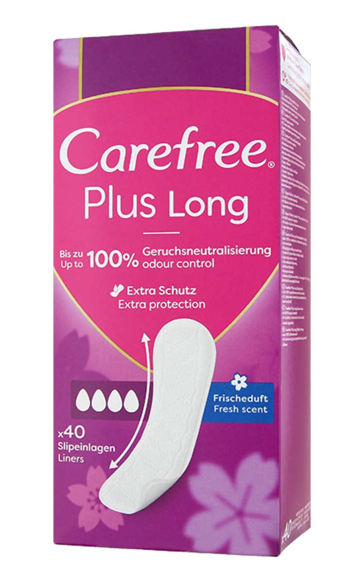 CAREFREE CAREFREE Plus Long ежедневные прокладки, 40шт. 40 шт