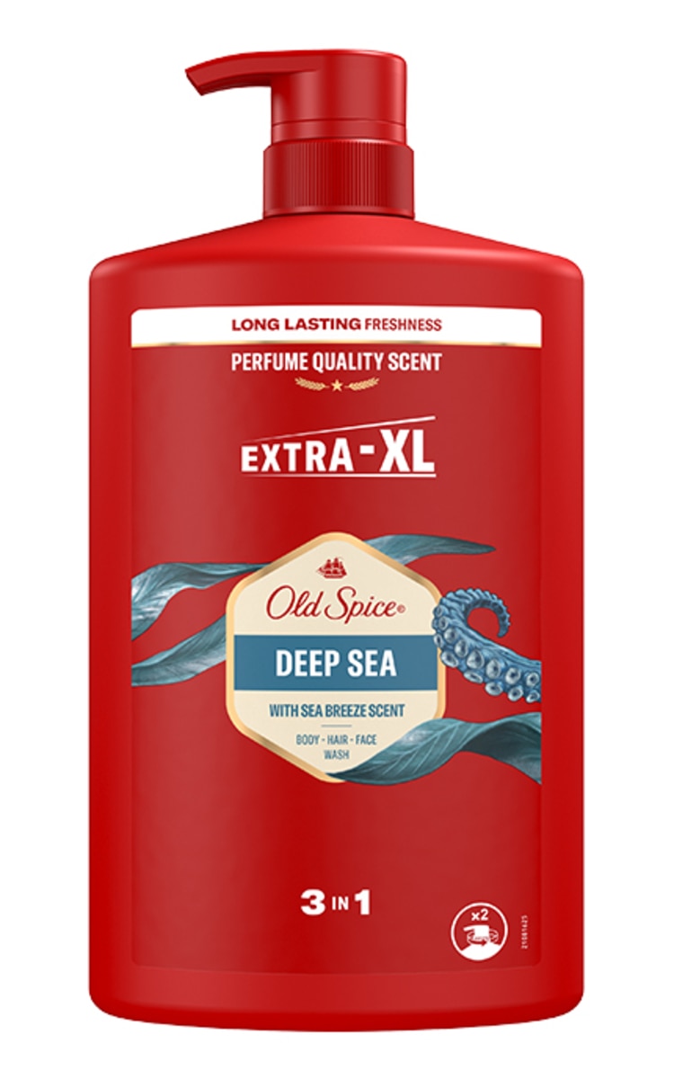 OLD SPICE OLD SPICE Deep Sea dušas želeja un šampūns vīriešiem, 1000ml 1000 ml