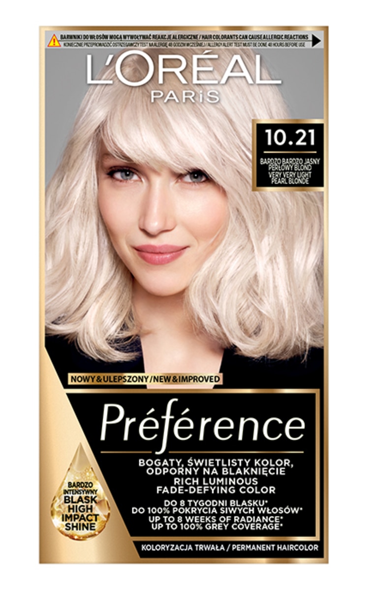 PREFERENCE PREFERENCE Matu krāsa, 10.21 Very Very Light Pearl Blonde 1 gab.