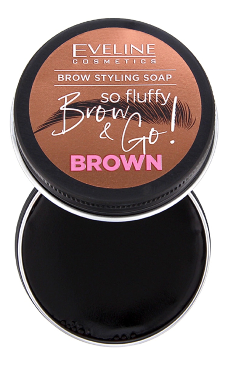 EVELINE EVELINE Brow & Go So Fluffy мыло для укладки бровей, коричневый, 25г