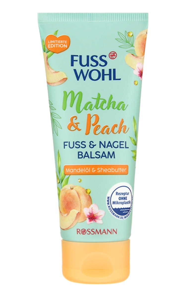 FUSS WOHL FUSSWOHL Matcha & Peach pēdu un nagu balzams, 75ml