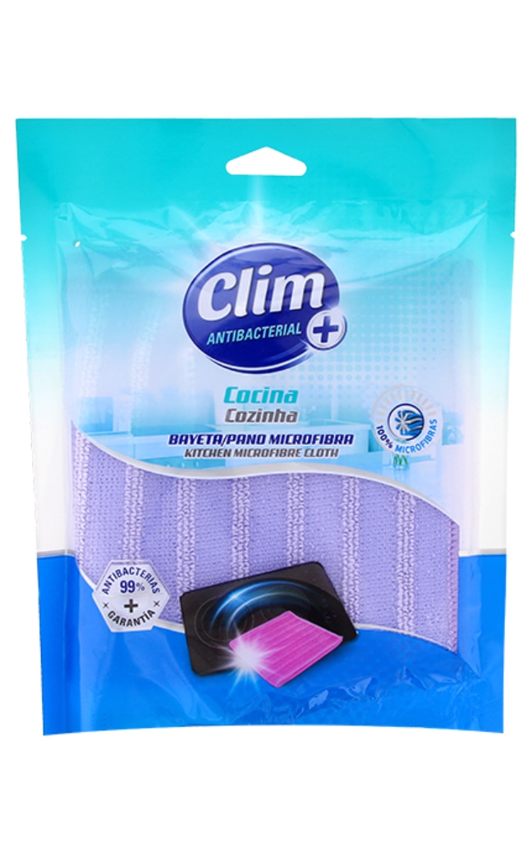 CLIM Antibacterial микроволокнистая чистящая ткань, 1шт.