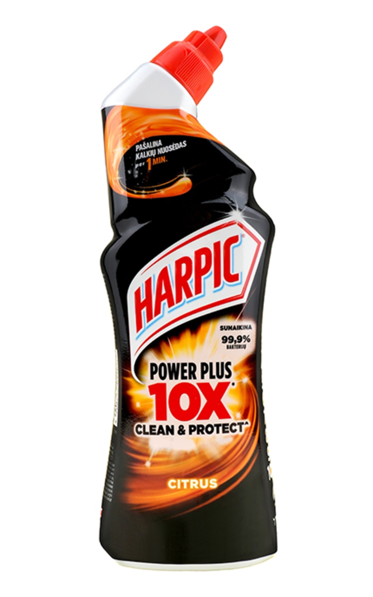 HARPIC HARPIC Power Plus Citrus Force līdzeklis tualetes poda tīrīšanai, 750ml 750 ml