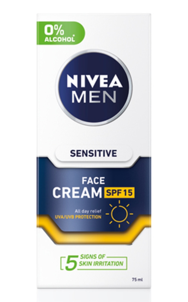 NIVEA MEN NIVEA MEN Sensitive SPF15 sejas krēms, 75ml 75 ml