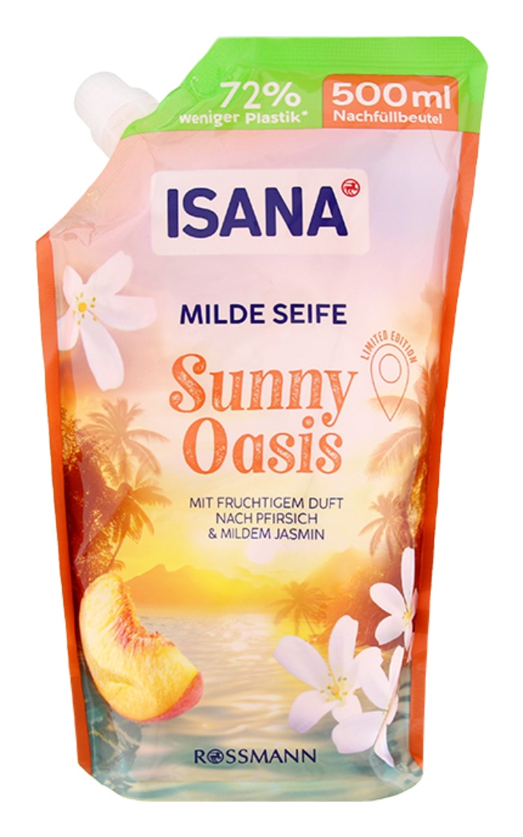 ISANA ISANA Sunny Oasis šķidrās ziepes rezerve, 500ml