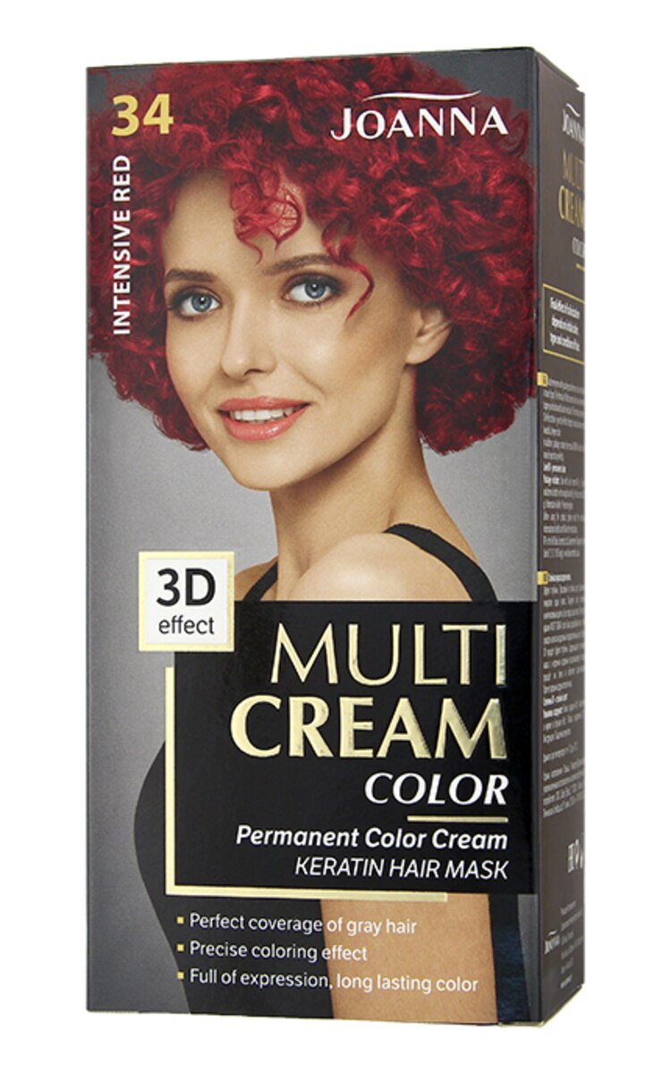 JOANNA JOANNA Multi Cream Color краска для волос, 34 Intensive Red 1 шт