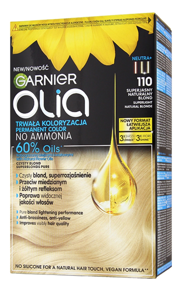 GARNIER OLIA GARNIER OLIA Ilgnoturīga matu krāsa, 110 Superligtener 1 gab.