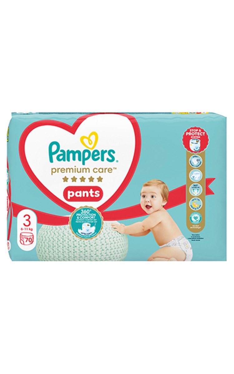 PAMPERS PAMPERS Premium Care Pants, Jumbo Pack Plus подгузники-трусики, размер 3, 6-11кг, 70шт.